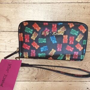 NWT Betsey Johnson XOKara Gummy Bears Black Wallet Wristlet  (C22)